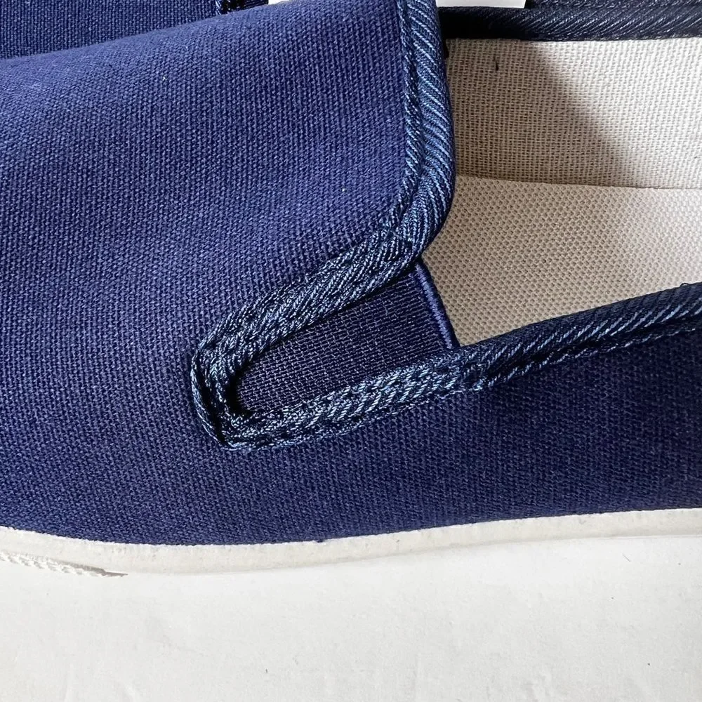 Easy USA Men’s Navy Blue Canvas Slip‎ On Shoes Size 13